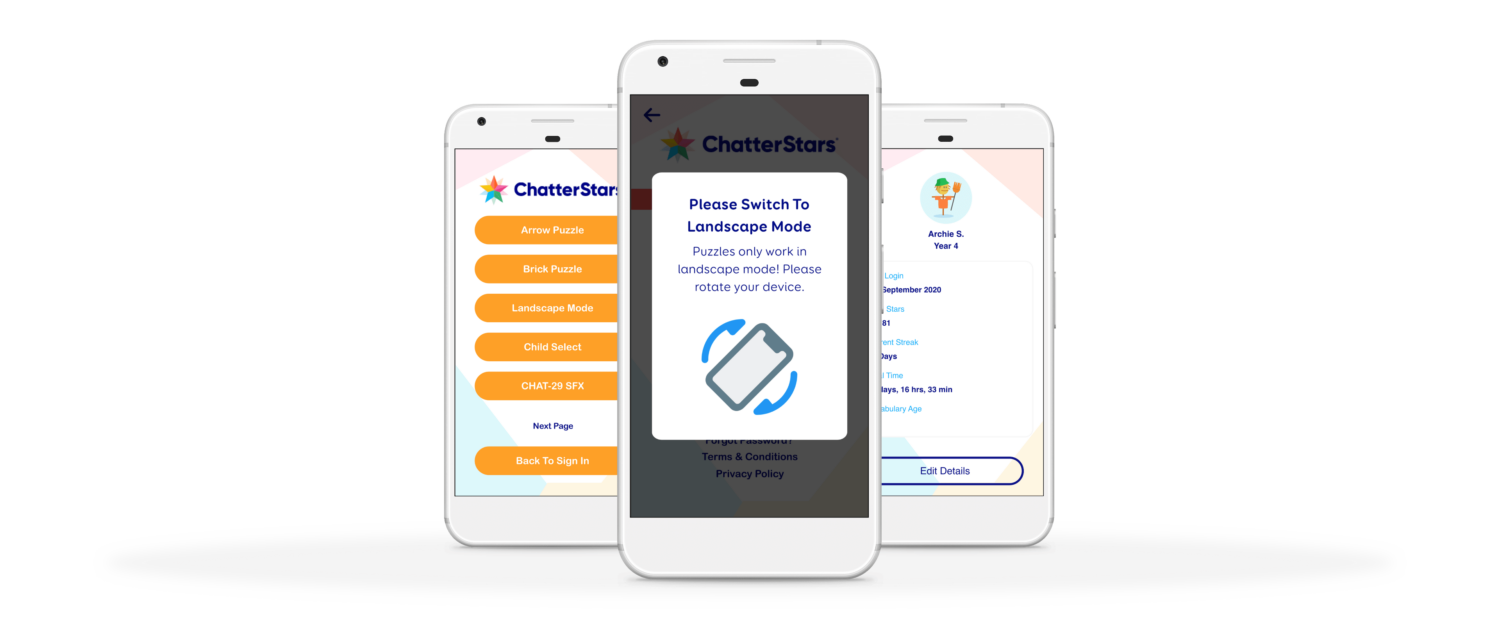 ChatterStars App Screens Starting Puzzles